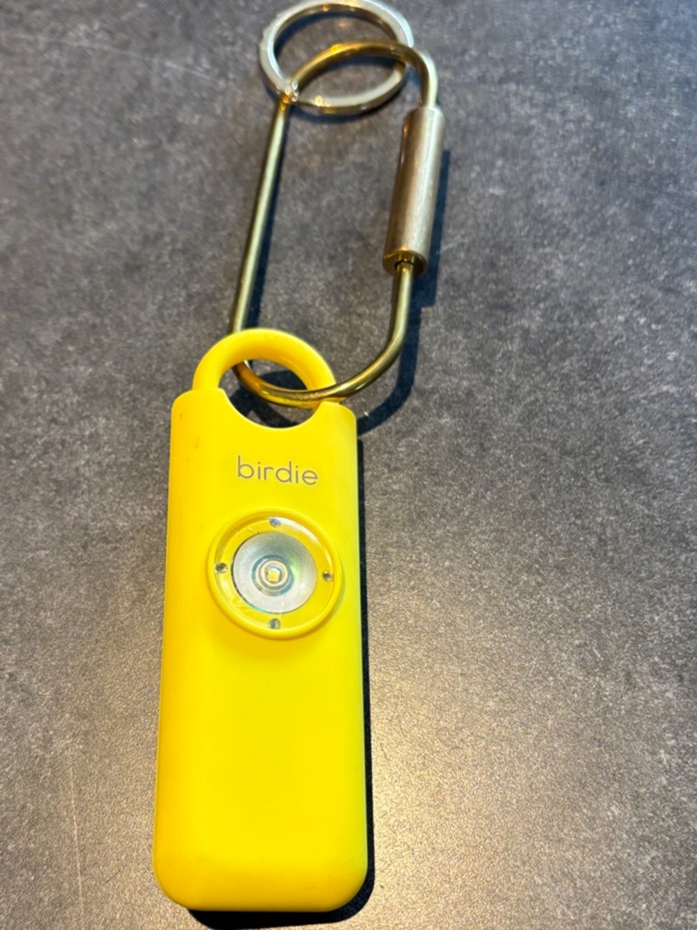 Birdies Yellow Keychain LED Locator and Personal Safety Light
